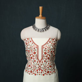 3pc Embroidered Wool Unstitched Dress Material Suit Set 10