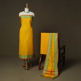 Dharwad Woven Cotton 3pc Unstitched Dress Material Suit Set 04