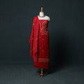 3pc Embroidered Wool Unstitched Dress Material Suit Set 11
