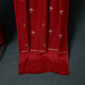 3pc Embroidered Wool Unstitched Dress Material Suit Set 11
