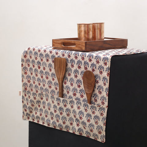 Handmade Fridge Top Cover with 6 Side Utility Pockets 02