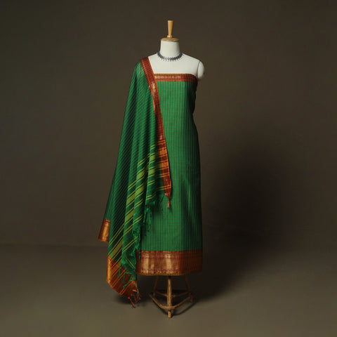 Dharwad Woven Cotton 3pc Unstitched Dress Material Suit Set 05