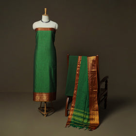 Dharwad Woven Cotton 3pc Unstitched Dress Material Suit Set 05