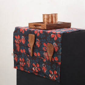 Handmade Fridge Top Cover with 6 Side Utility Pockets 03