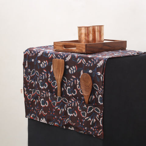 Handmade Fridge Top Cover with 6 Side Utility Pockets 06