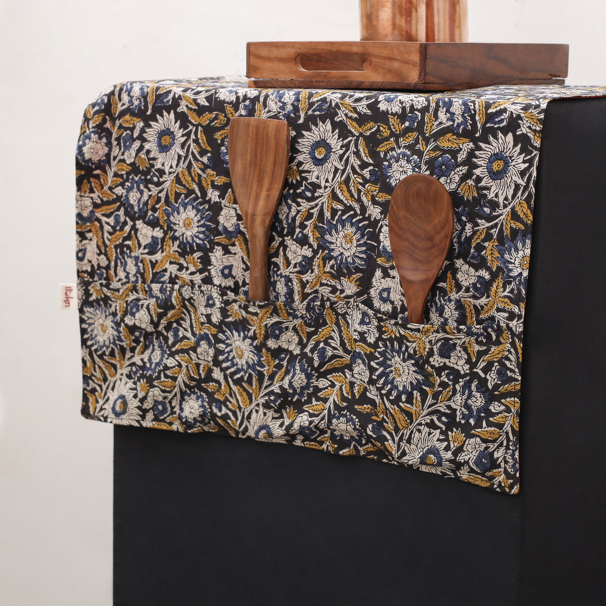 Handmade Fridge Top Cover with 6 Side Utility Pockets 08