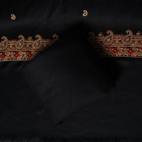 3pc Heavy Embroidered Wool Unstitched Dress Material Suit Set 14