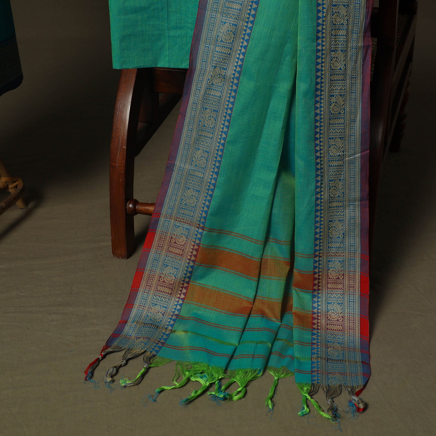 Dharwad Woven Cotton 3pc Unstitched Dress Material Suit Set 08