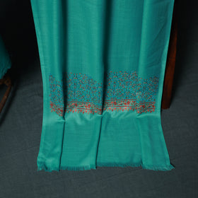 3pc Heavy Chain Stitch Embroidered Wool Unstitched Dress Material Suit Set 16
