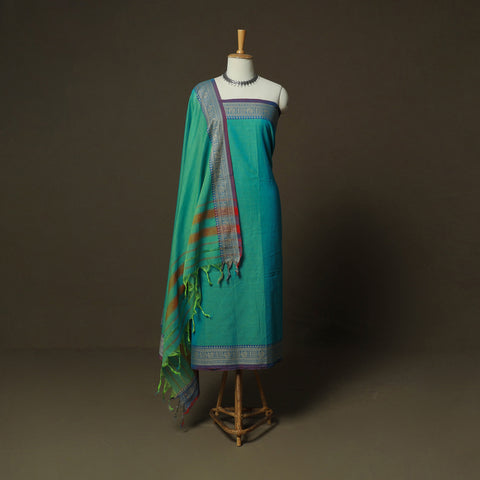 Dharwad Woven Cotton 3pc Unstitched Dress Material Suit Set 08