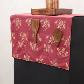 Handmade fridge top cover with 6 side utility pockets