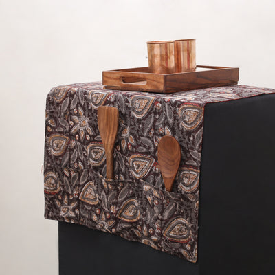 Handmade Fridge Top Cover with 6 Side Utility Pockets 15