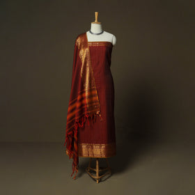 Dharwad Woven Cotton 3pc Unstitched Dress Material Suit Set 10