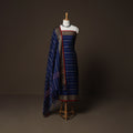 Dharwad Woven Cotton 3pc Plain Unstitched Dress Material Suit Set with Border 08