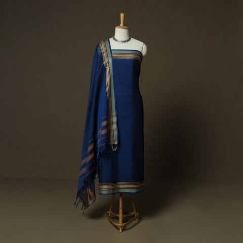 Dharwad Woven Cotton 3pc Unstitched Dress Material Suit Set 11