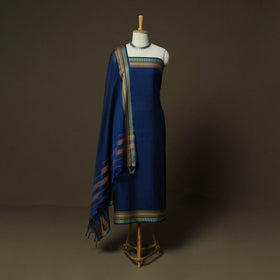 Dharwad Woven Cotton 3pc Unstitched Dress Material Suit Set 11