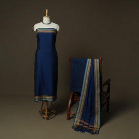 Dharwad Woven Cotton 3pc Unstitched Dress Material Suit Set 11