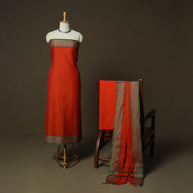 Dharwad Woven Cotton 3pc Unstitched Dress Material Suit Set 12