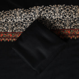 3pc Heavy Chain Stitch Embroidered Wool Unstitched Dress Material Suit Set 19