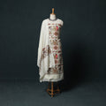 3pc Heavy Embroidered Wool Unstitched Dress Material Suit Set 21