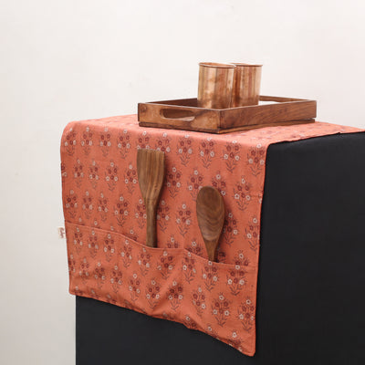Handmade Fridge Top Cover with 6 Side Utility Pockets 25