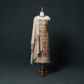 3pc Heavy Embroidered Wool Unstitched Dress Material Suit Set 22