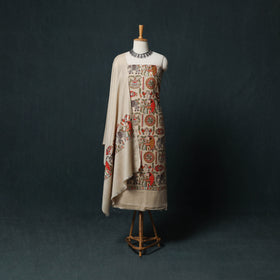 3pc Heavy Embroidered Wool Unstitched Dress Material Suit Set 22