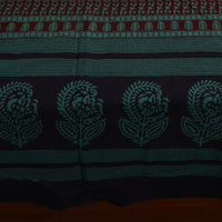 Green - Cotton Bagh Print Double Bedsheet with Pillow Covers 07