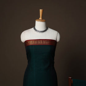 Dharwad Cotton 3pc Plain Unstitched Dress Material Suit Set with Zari Border 12