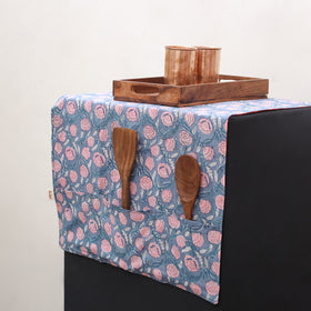 Handmade Fridge Top Cover with 6 Side Utility Pockets 28