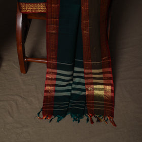 Dharwad Cotton 3pc Plain Unstitched Dress Material Suit Set with Zari Border 12
