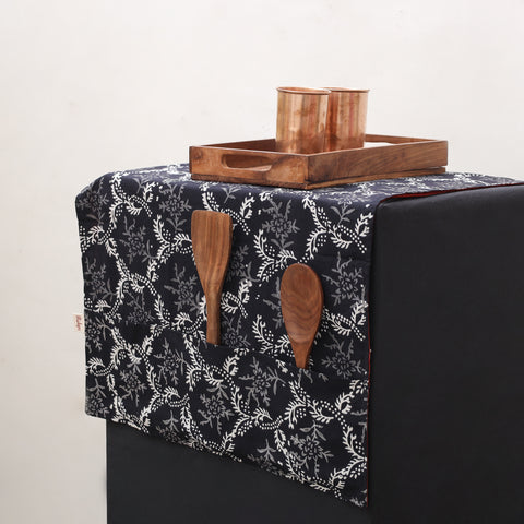 Handmade Fridge Top Cover with 6 Side Utility Pockets 29
