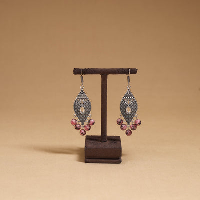 Urmila - German Silver Beaded Earrings 16