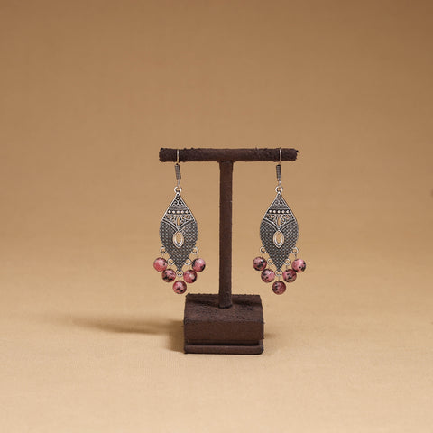 Urmila - German Silver Beaded Earrings 16