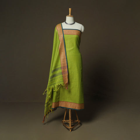 Dharwad Woven Cotton 3pc Unstitched Dress Material Suit Set 16