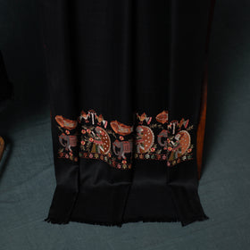 3pc Heavy Embroidered Wool Unstitched Dress Material Suit Set 24