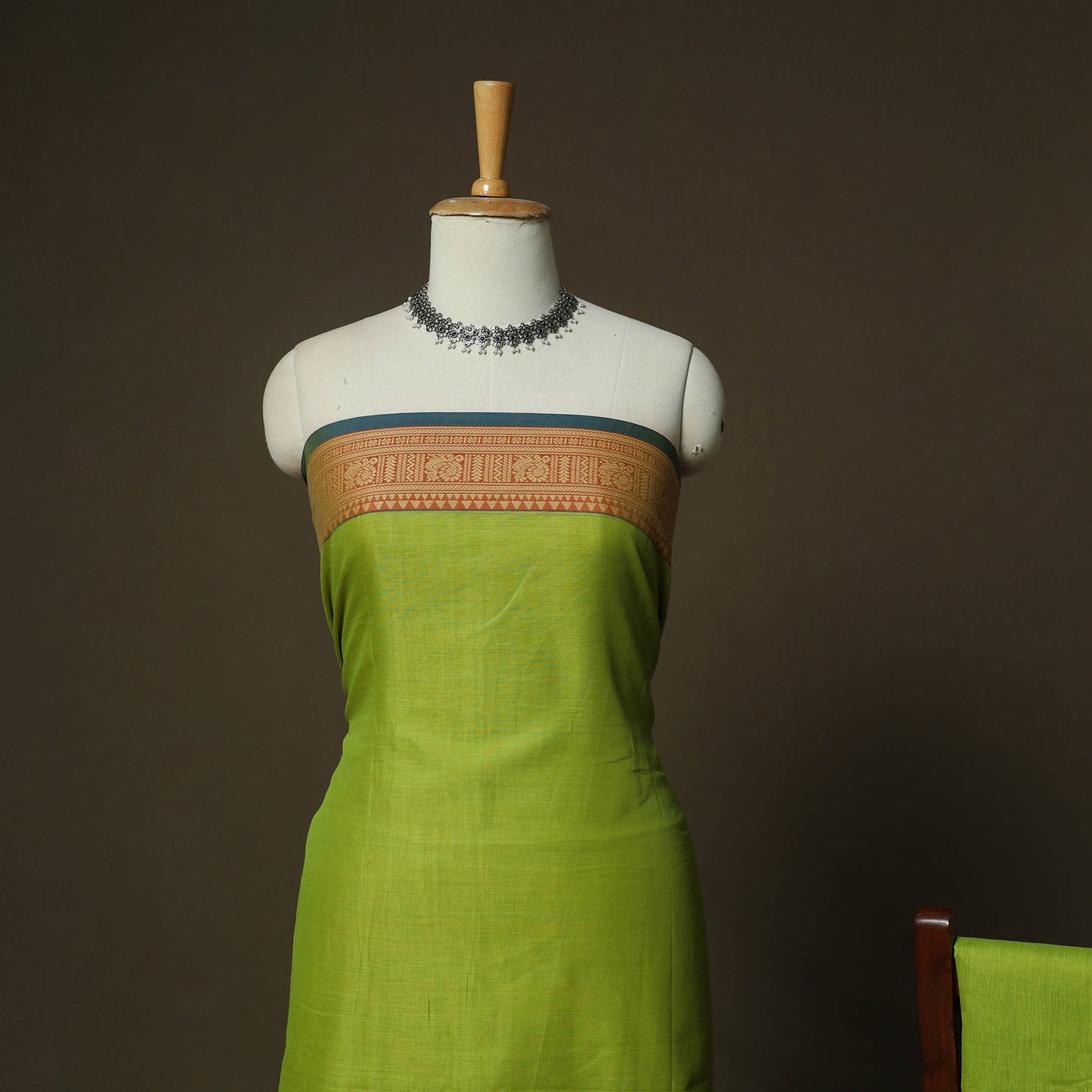 Dharwad Woven Cotton 3pc Unstitched Dress Material Suit Set 16