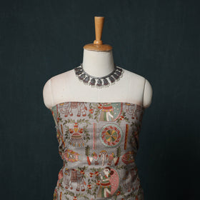 3pc Heavy Embroidered Wool Unstitched Dress Material Suit Set 25