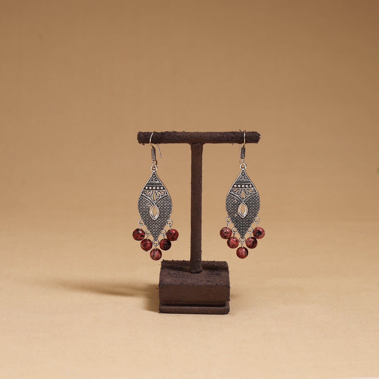 Aparna - German Silver Beaded Earrings 18