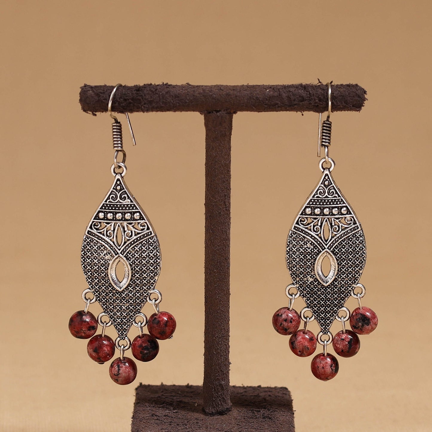 Aparna - German Silver Beaded Earrings 18