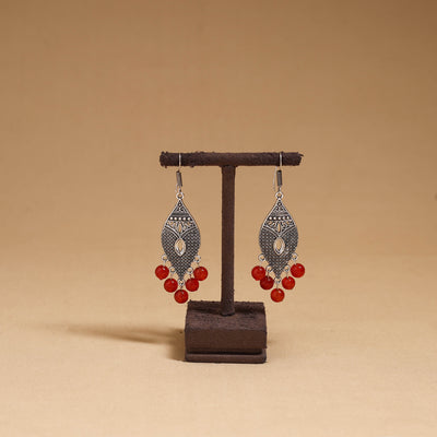 Meher - German Silver Beaded Earrings 19