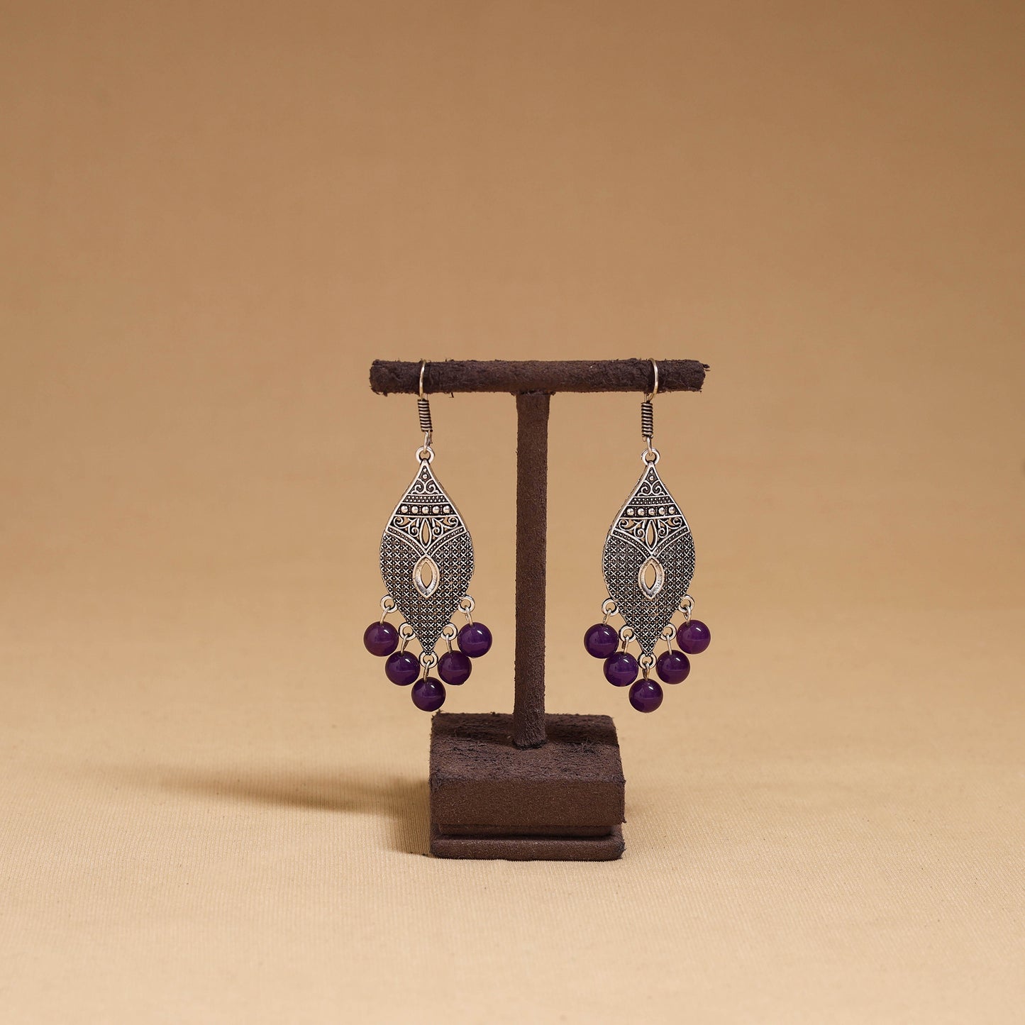 Aarohi - German Silver Beaded Earrings 22