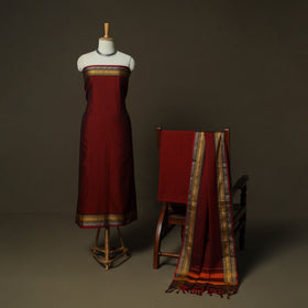 Dharwad Woven Cotton 3pc Unstitched Dress Material Suit Set 17