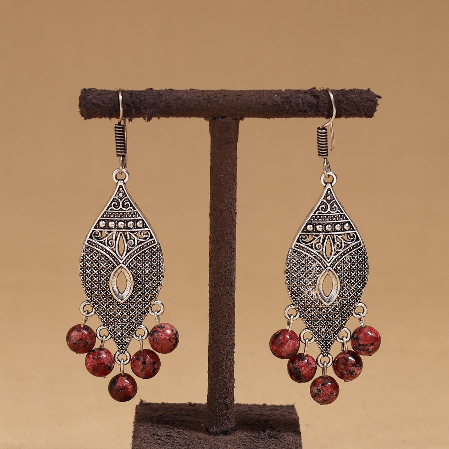Kavya - German Silver Beaded Earrings 23