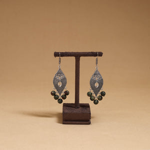Grey - Shreya German Silver Beaded Earrings 24
