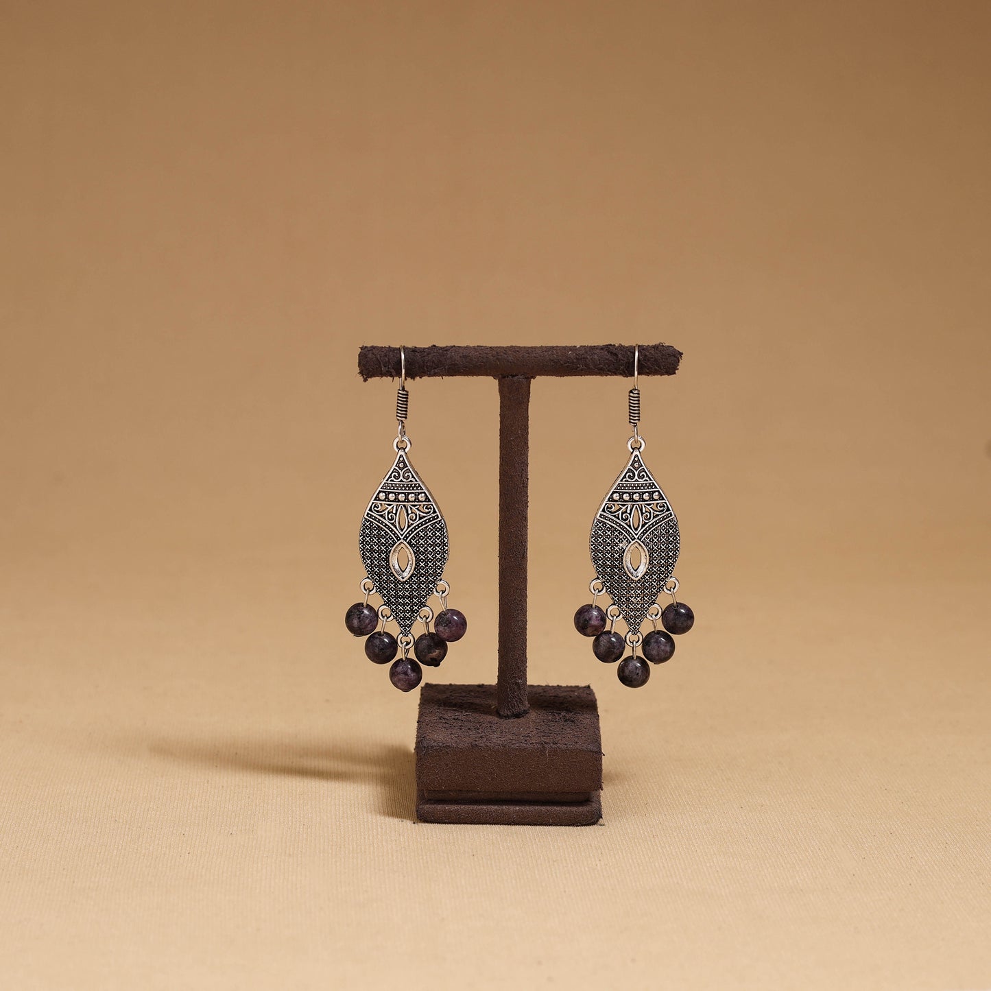 Lavanya - German Silver Beaded Earrings 25
