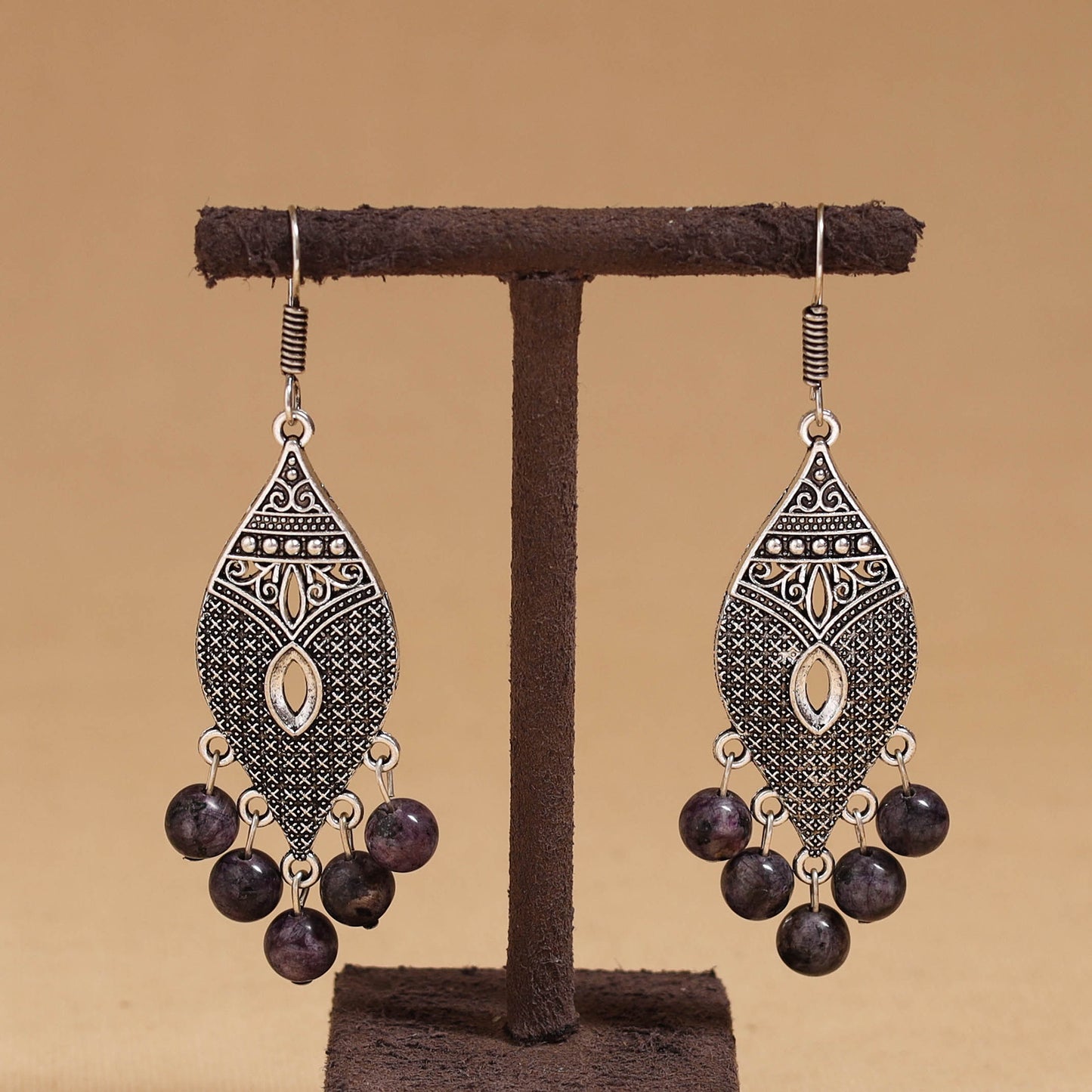 Lavanya - German Silver Beaded Earrings 25