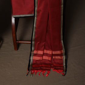 Dharwad Cotton 3pc Plain Unstitched Dress Material Suit Set with Woven Border 17