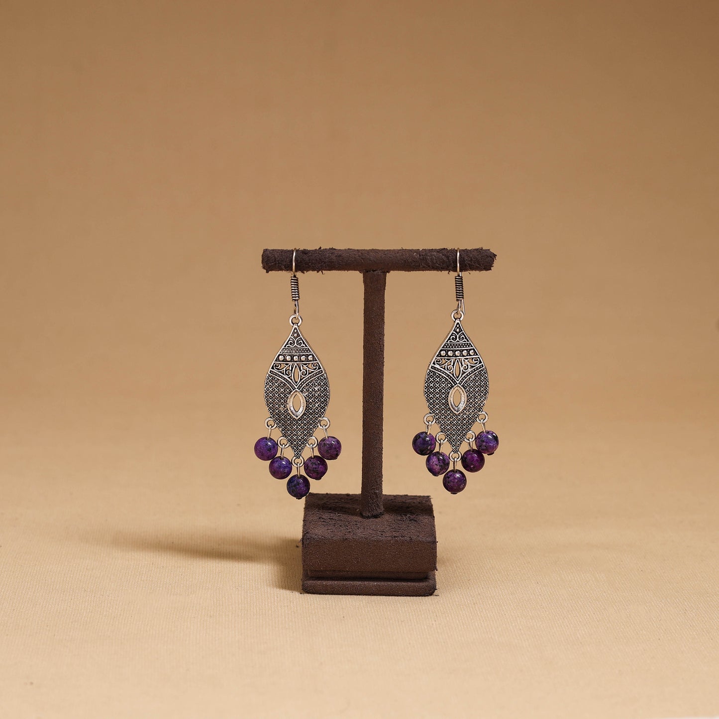 Akshara - German Silver Beaded Earrings 26