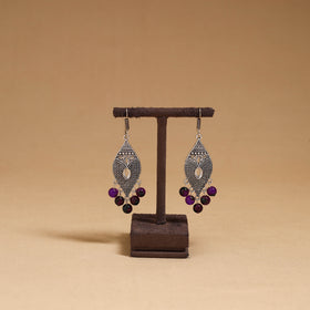 Nitya - German Silver Beaded Earrings 28